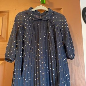 Baby Gap formal dress gold navy boho 6-12m